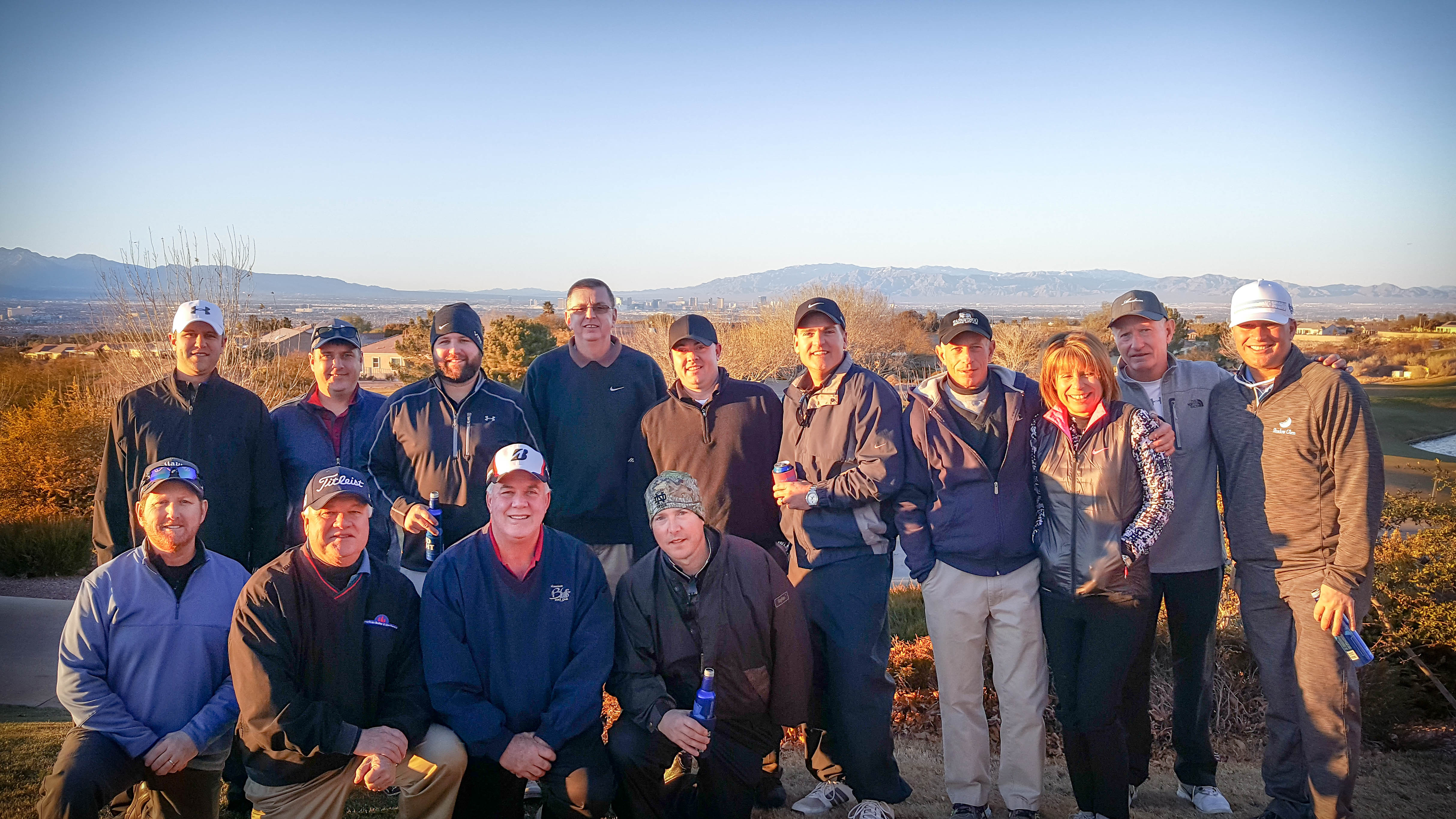 Friday, Jan 27, 2017. REVERE GOLF CLUB, Lexington Course. Front: Steve Spinner, Dave Shaw, Pat Fleming, Josh Rezac. 2nd Row: Rob Alt, Tom Shaw, Dave Alt, Roger Dobberstein, Jon Fleming, Aaron Srsen, Jim Bantle, DeeDee Tonnesen, John Bantle, Justin Clark