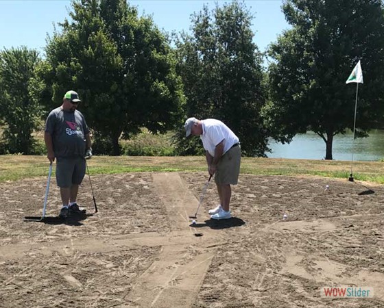 Pat Makes Birdie as Fred Watches